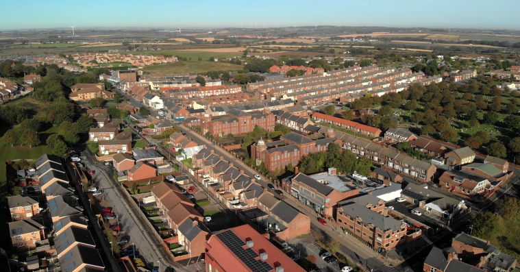 Seaside Lane aerial view