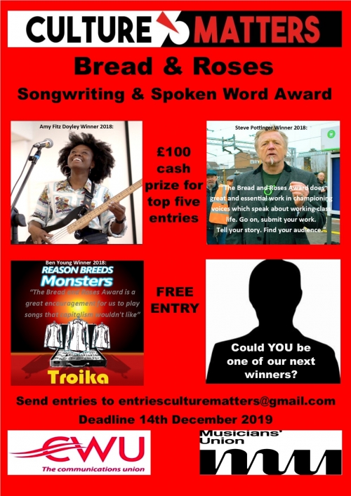 The Bread and Roses Songwriting and Spoken Word Award 2020