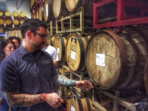 A beer sommelier at work